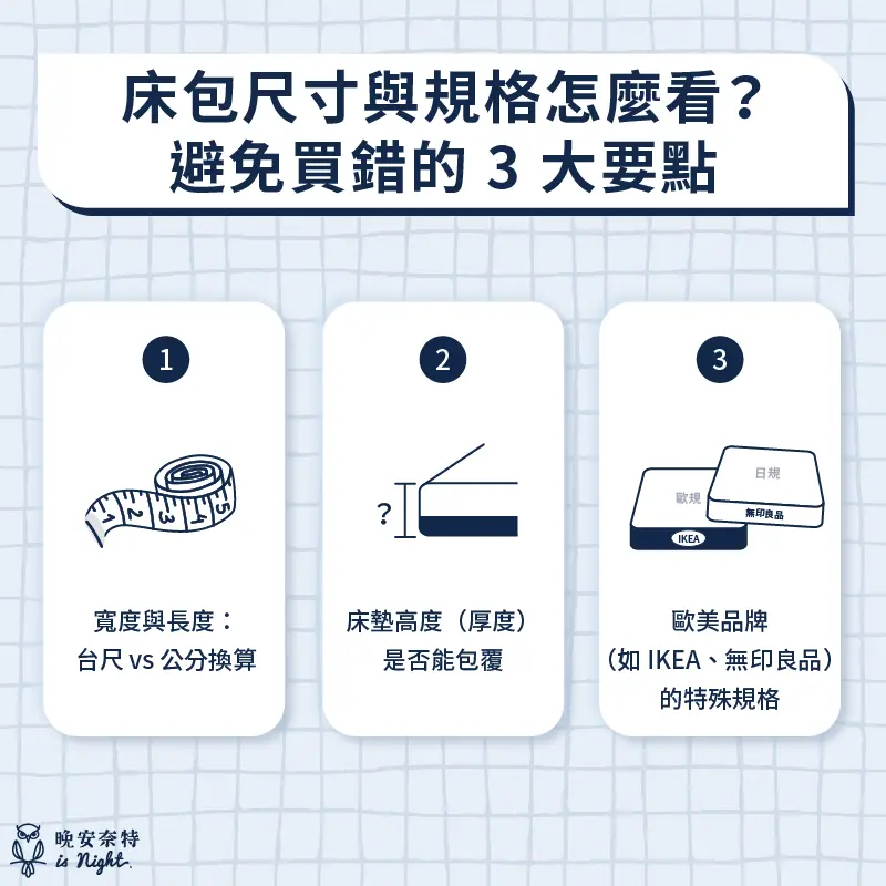 避免買錯床包的 3 大要點